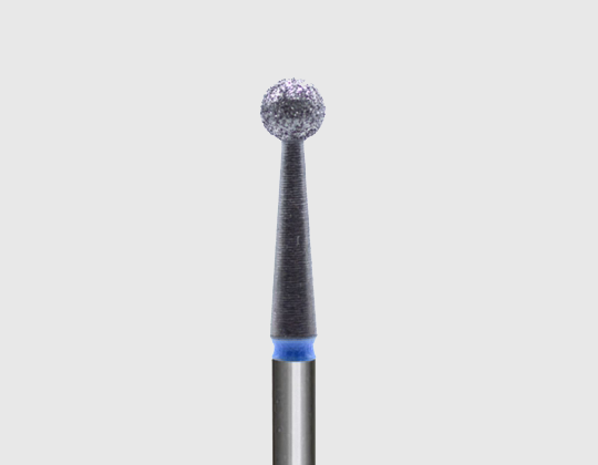 №11 Фреза алмазная шаровидная, синяя с покрытием, диаметр 3,1 мм (средняя зернистость)